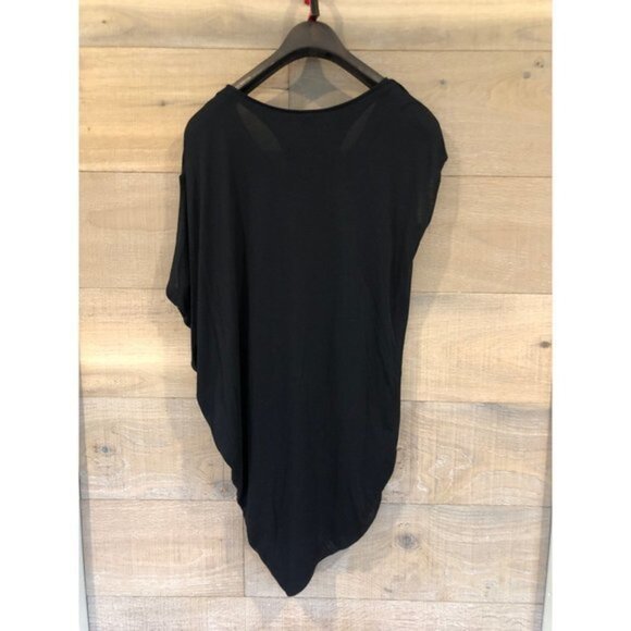 HELMUT Lang Women black long asymmetric top dress size one - Picture 6 of 11